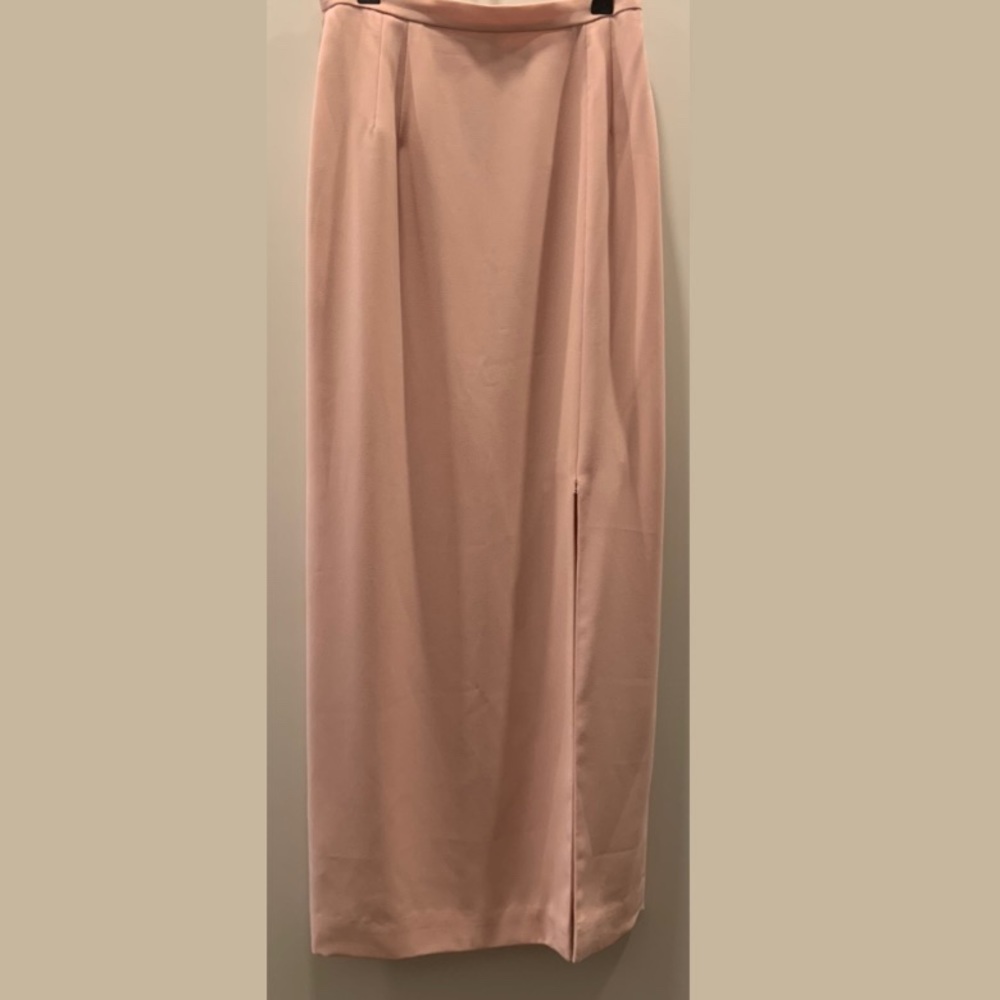Blush a-line long maxi skirt
